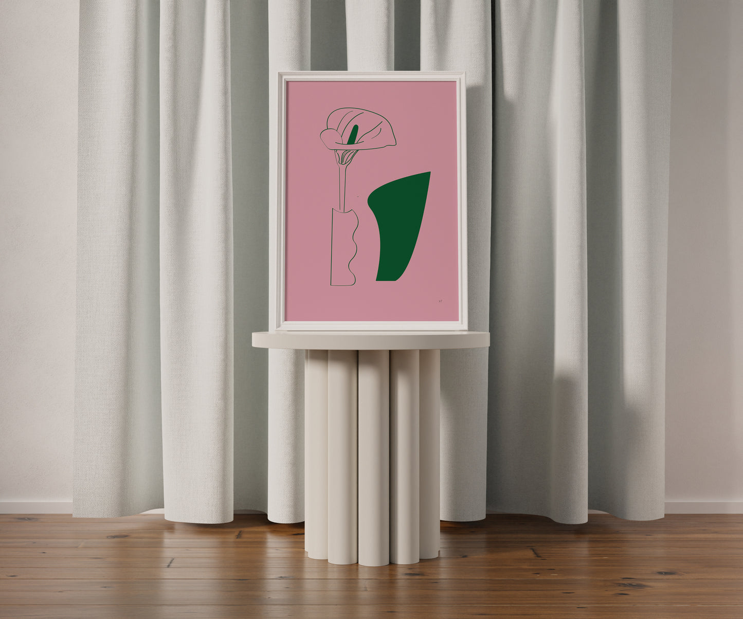 Pink & Green Art Print