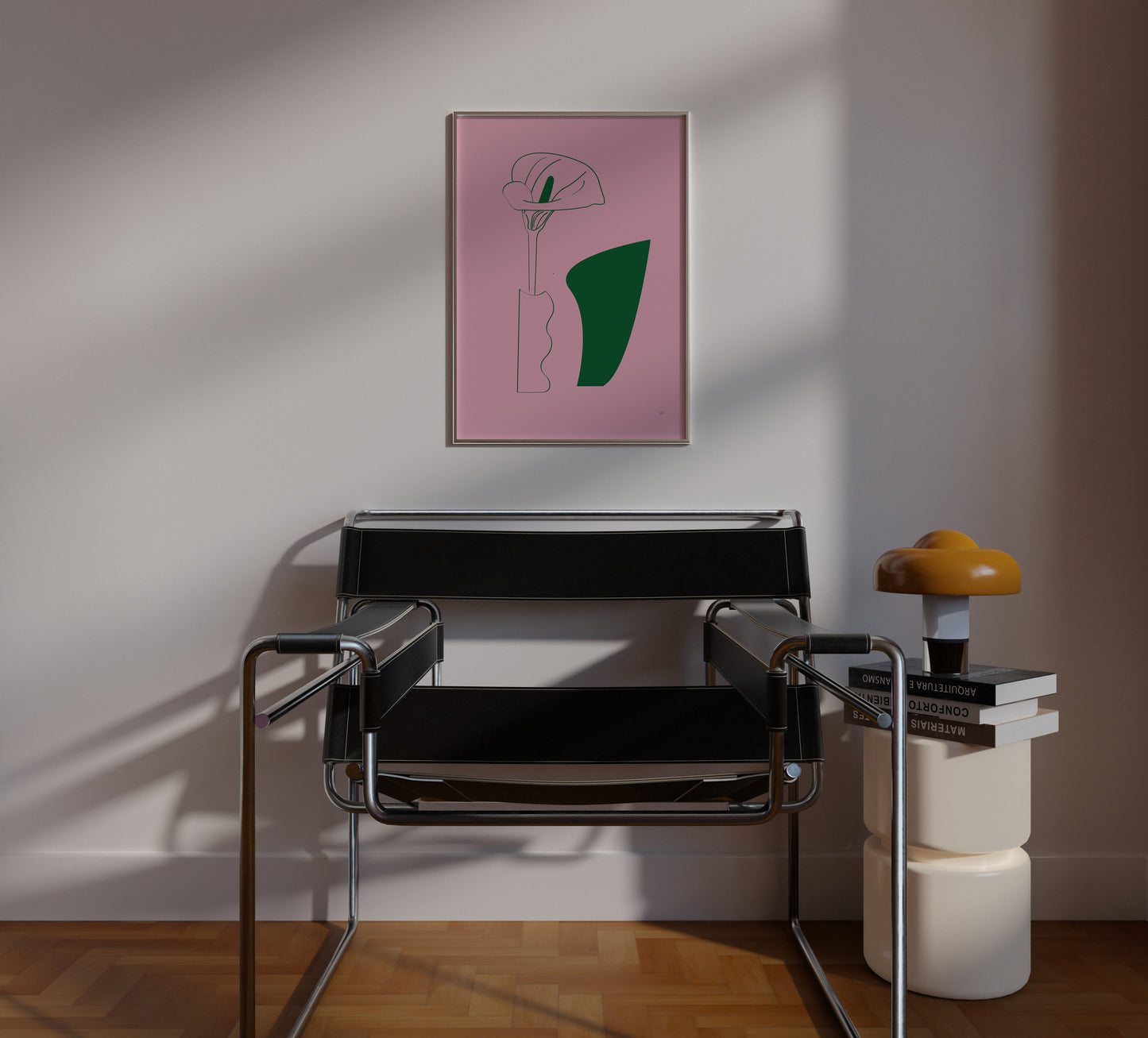 Pink & Green Art Print