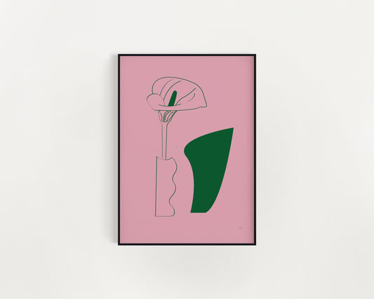 Pink & Green Art Print