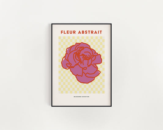 Fleur Abstrait Checkered fine art print